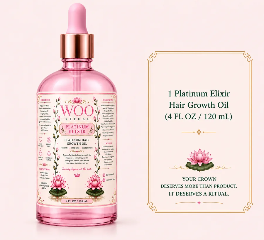 Platinum Elixir — Hair Growth Oil — Blossom Ritual 🪷